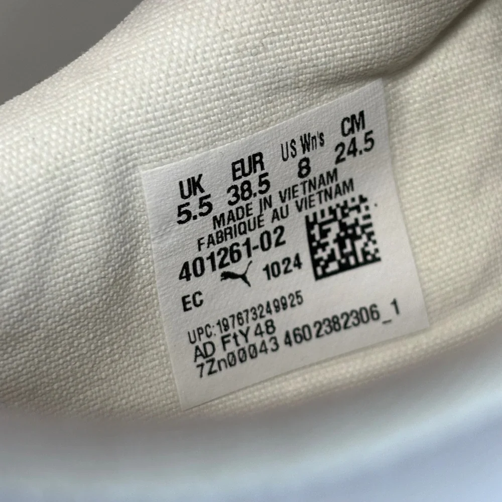Puma Mayze Lux Sneakers Womens 8‎ White Gold New Platform Chunky 401261-02